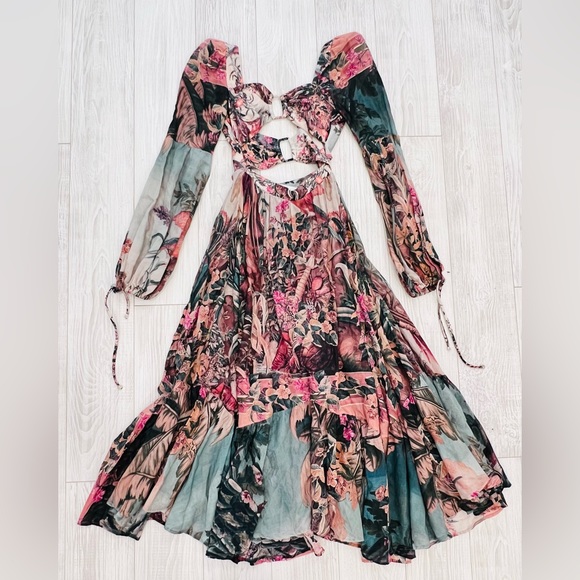 Patbo Paraiso cut-out ruffled maxi dress XS - Main Image